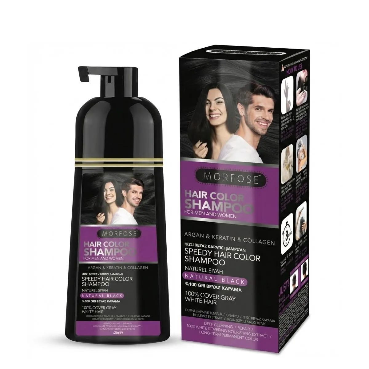 Morfose Hair Color Shampoo Fon Men & Women 420ml