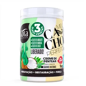 Gota Dourada Creme Para Pentear Meu Cacho Perfeito 3 Oleos Vegetais 1kg