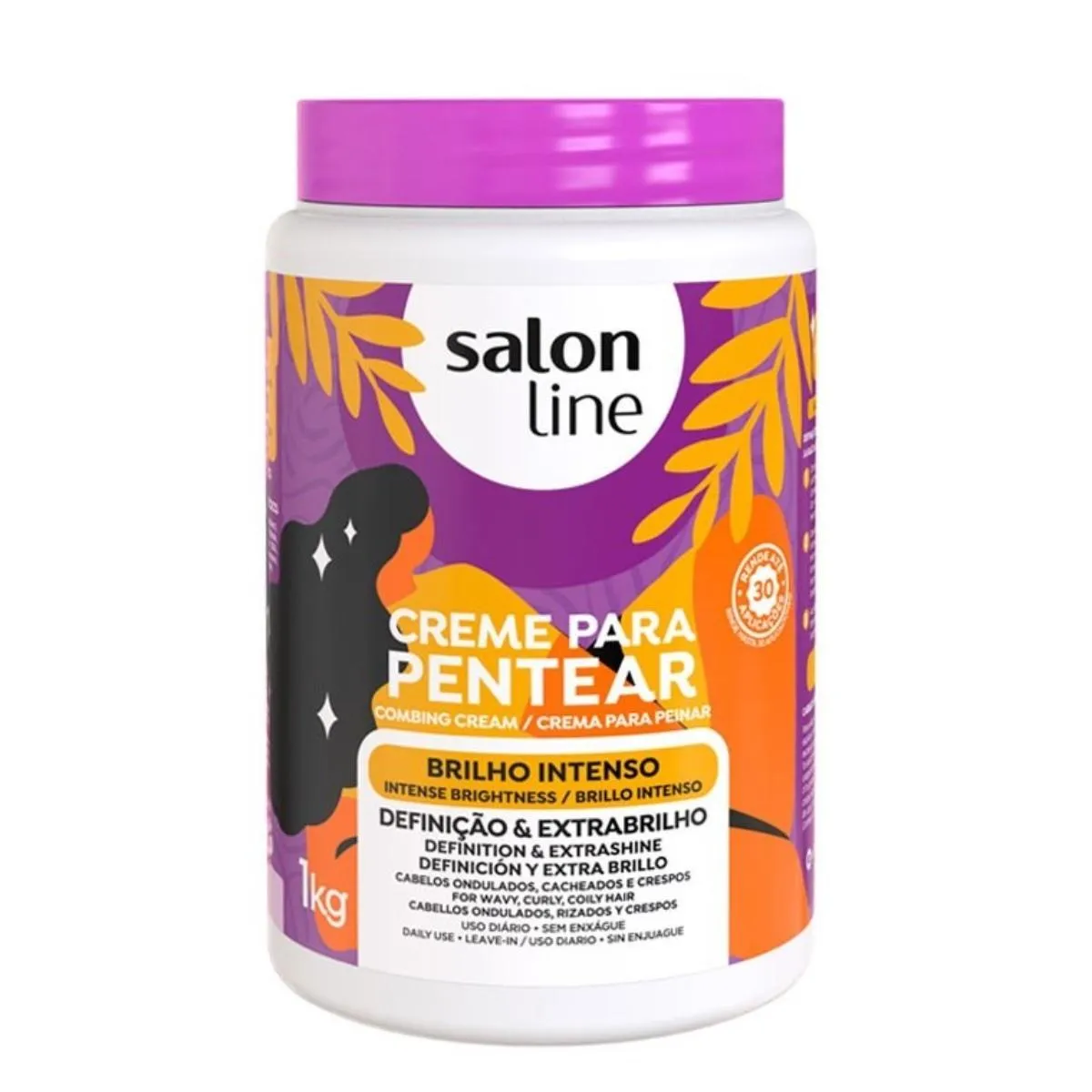 Salon Line Crema Pentear Brilho Intenso 1kg