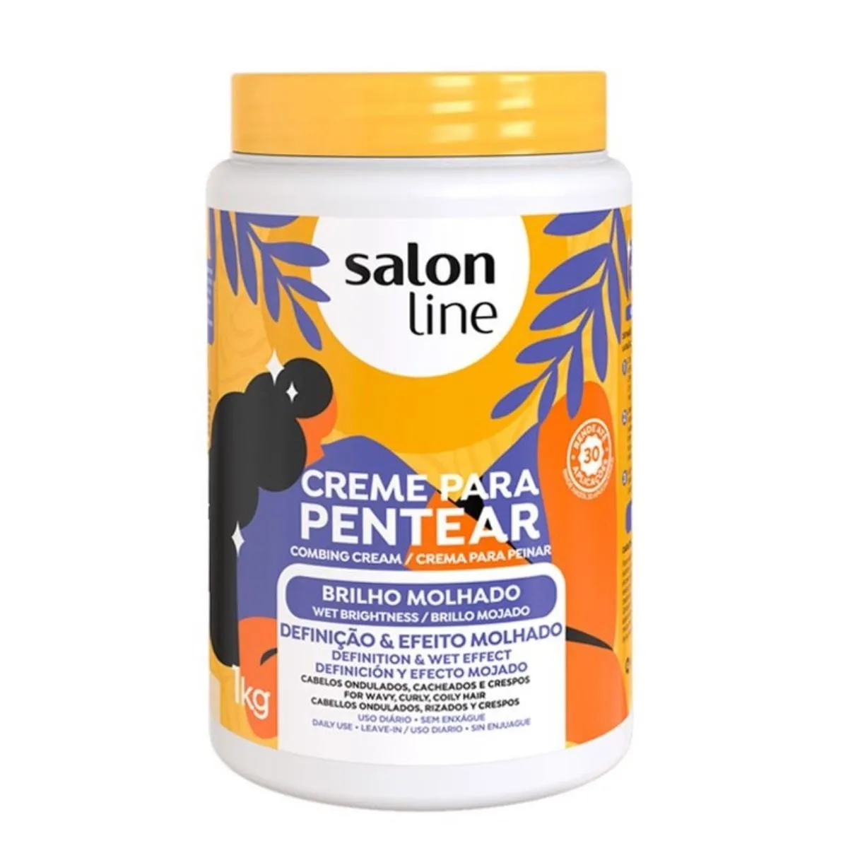 Salon Line Crema Pentear Brilho Molhado 1kg