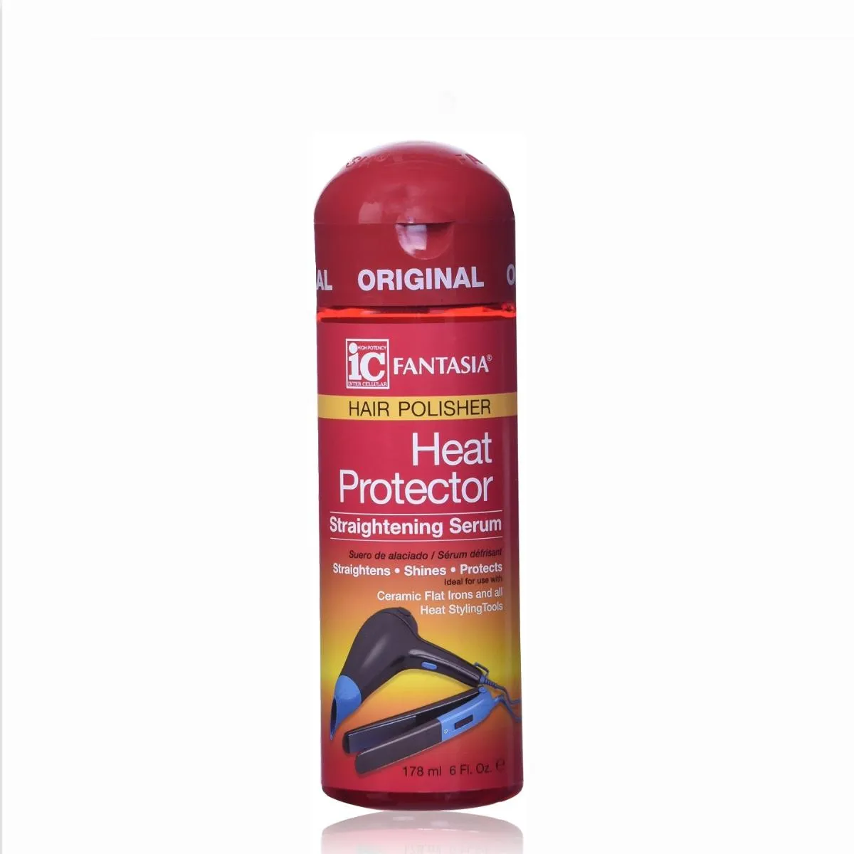 IC Fantasia Hair Polisher Heat Protector Straightening Serum 178ml