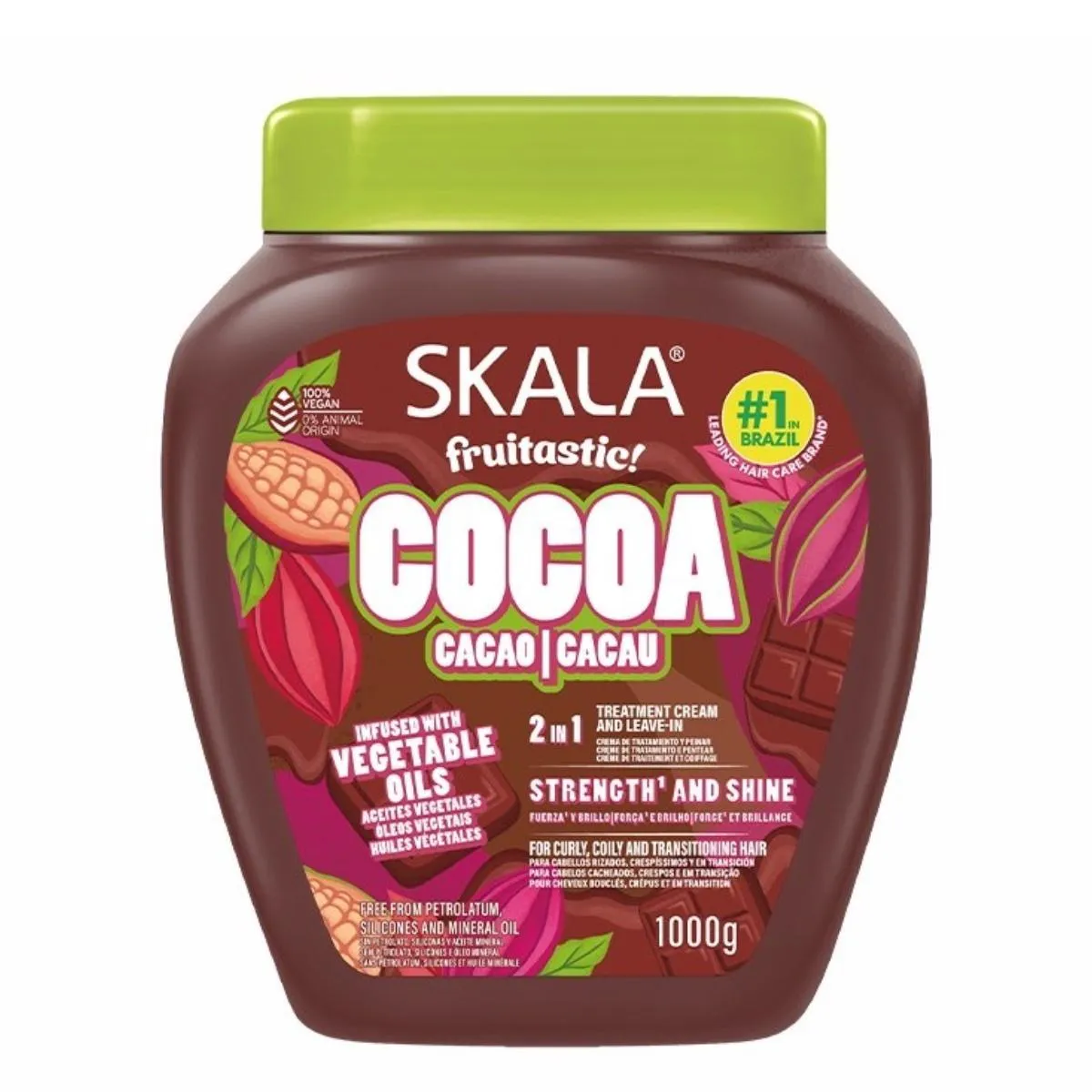 Skala Crema Acondicionadora 2 em 1 Cacao Frutastica 1000ml