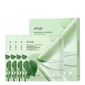 Anua Heartleaf 70 Soothing Collagen Mask 4uds