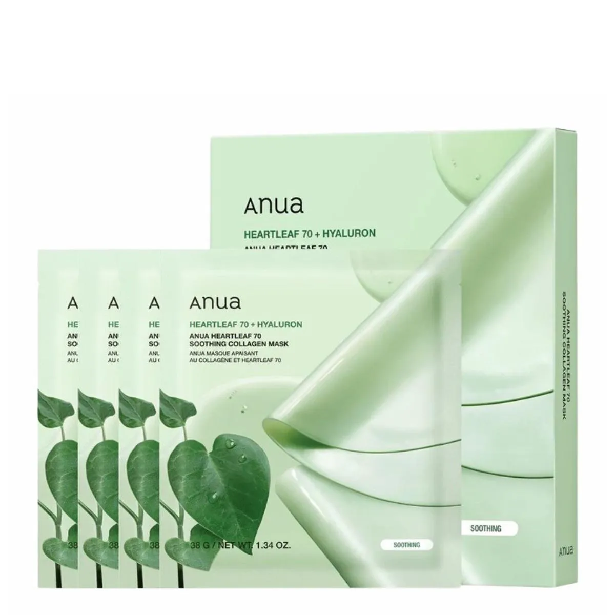 Anua Heartleaf 70 Soothing Collagen Mask 4uds