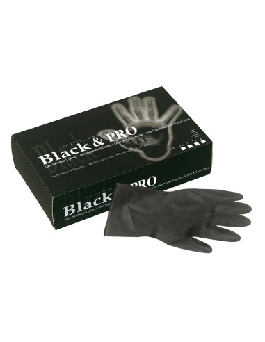 Black&Pro Guantes Latex Negro 20 uds Talla S