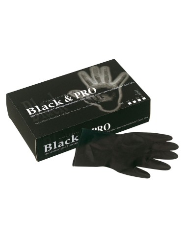 Black&Pro Guantes Latex Negro 20 uds Talla M