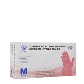 Guantes Nitrilo Sin Polvo Rosa 100uds