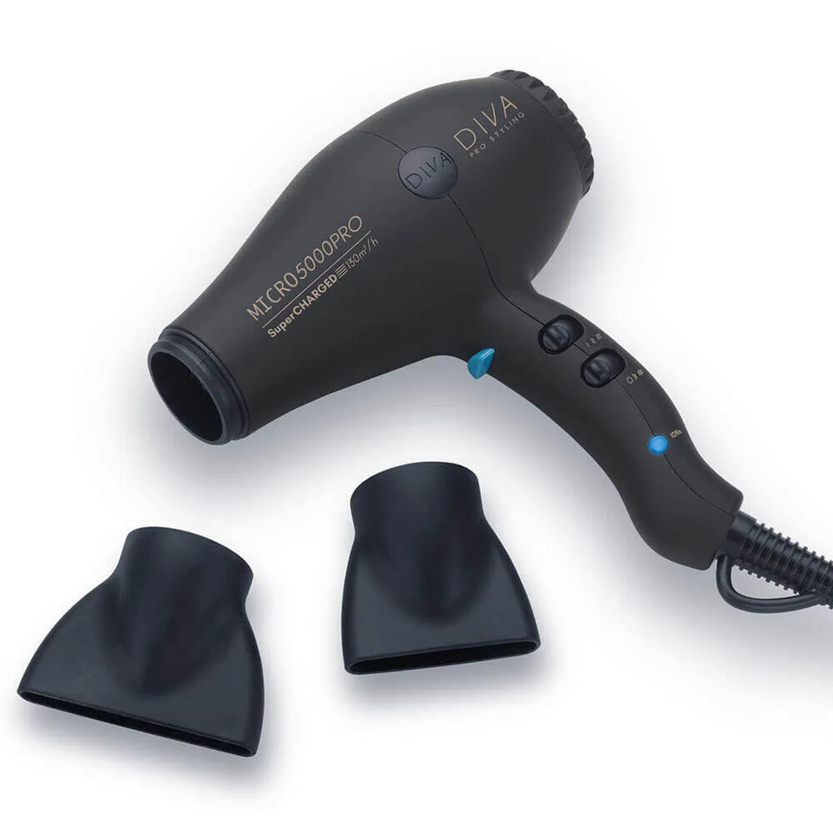 Diva Micro 5000 Secador De Pelo Black