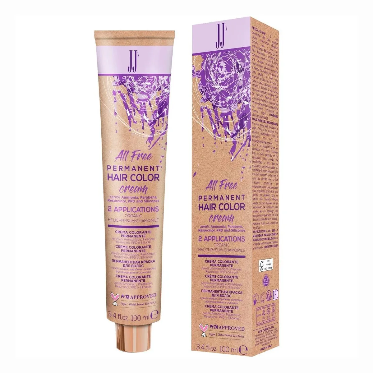 JJ All Free Permanent Hair Color 100ml